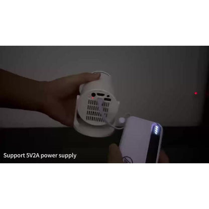 HY300 Pro Mini Taşınabilir Projektör, WiFi 6 ve Kablosuz 5.0 ile 4K/260ANSI Akıllı Projektör, Ayarlanabilir Ekran, 180° Dönüş, Dahili Android 11.0 İşletim Sistemi, Hi-Fi Stereo Ses, Ev Sineması